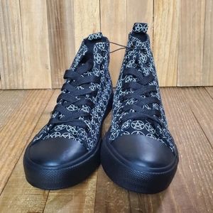 High Top Sneakers Pentagram Print Size 6